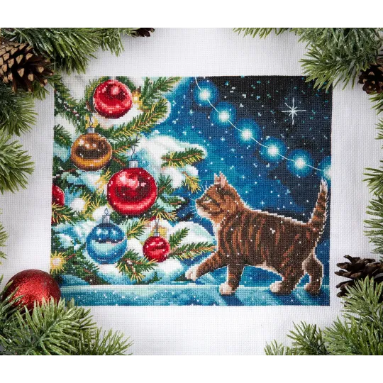 Набор для вышивания крестом PANNA "Озорной котенок" 25x19.5 см PPR-7425