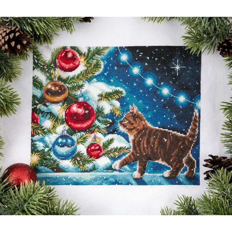 Kit de point de croix PANNA "Chaton espiègle" 25x19.5 cm PPR-7425