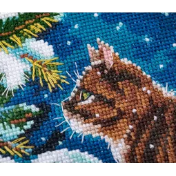 Kreuzstich-Set PANNA "Schelmisches Kätzchen" 25x19,5 cm PPR-7425