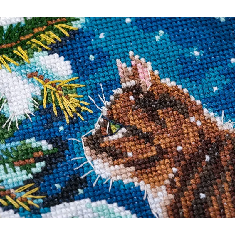 Kit de point de croix PANNA "Chaton espiègle" 25x19.5 cm PPR-7425