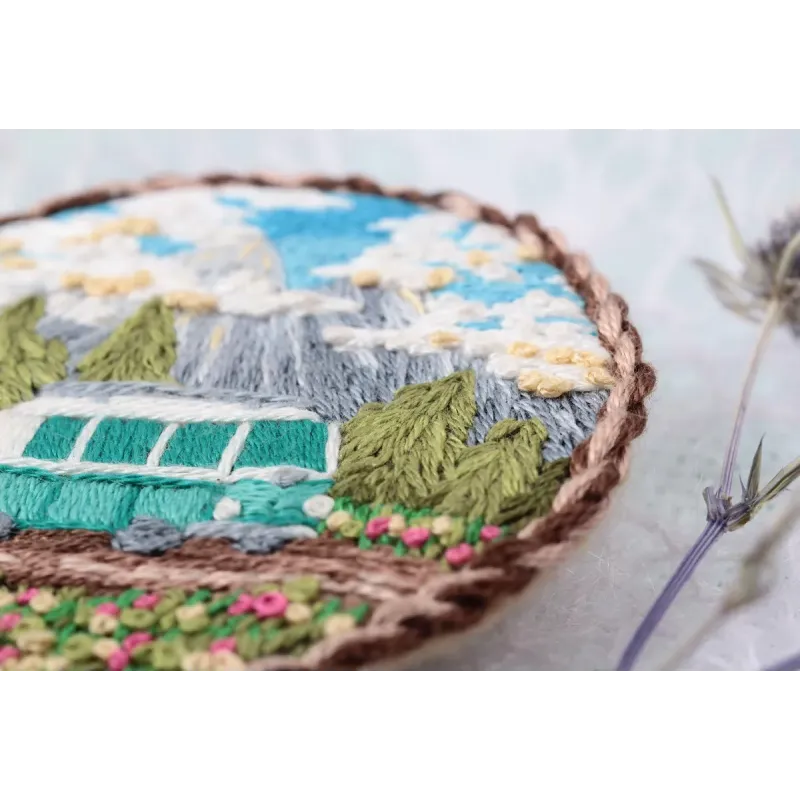 Kryželiu siuvinėjimo rinkinys PANNA "Sagė. Kelionė ratais" 5,5x5,5 cm PJK-2216