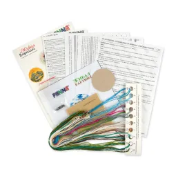 Kit de point de croix PANNA "Broche. Voyage sur roues" 5,5x5,5 cm PJK-2216