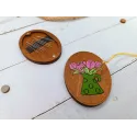 Wooden needle case. Tulips KF056/120P