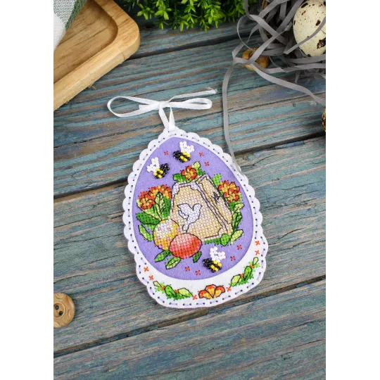 Kreuzstich -Kit "Frohe Easter" 11x8 cm ST-1095