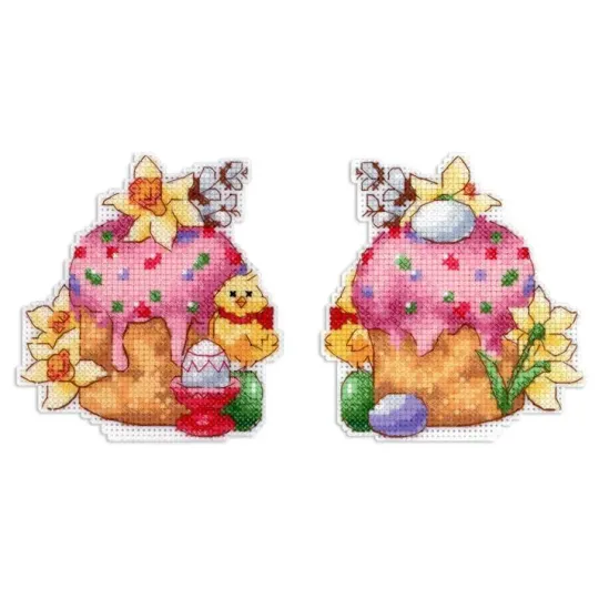 Cross stitch kit "Easter cake with glaze" 10x9 cm SR-1172