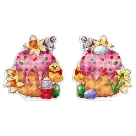 Cross stitch kit "Easter cake with glaze" 10x9 cm SR-1172