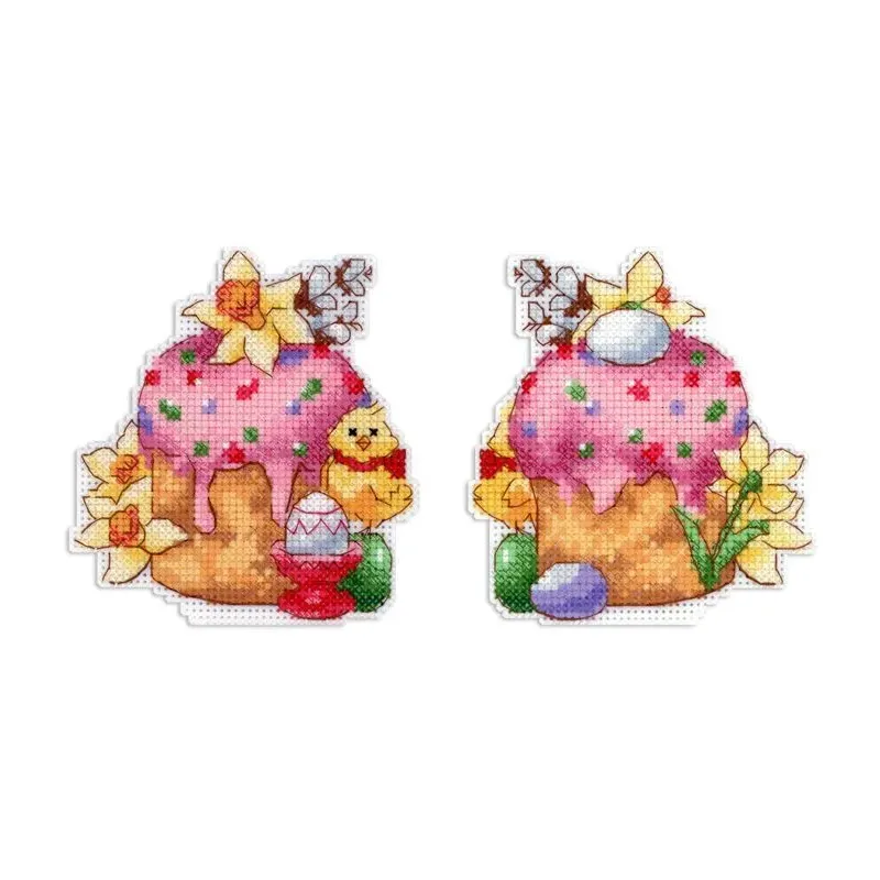 Cross stitch kit "Easter cake with glaze" 10x9 cm SR-1172 (ES)