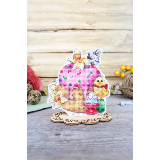 Cross stitch kit "Easter cake with glaze" 10x9 cm SR-1172