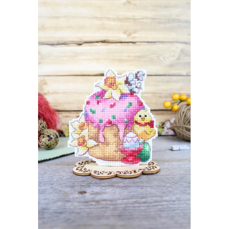 Cross stitch kit "Easter cake with glaze" 10x9 cm SR-1172