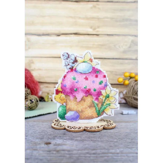 Cross stitch kit "Easter cake with glaze" 10x9 cm SR-1172