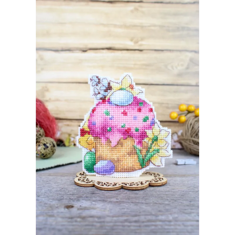 Cross stitch kit "Easter cake with glaze" 10x9 cm SR-1172