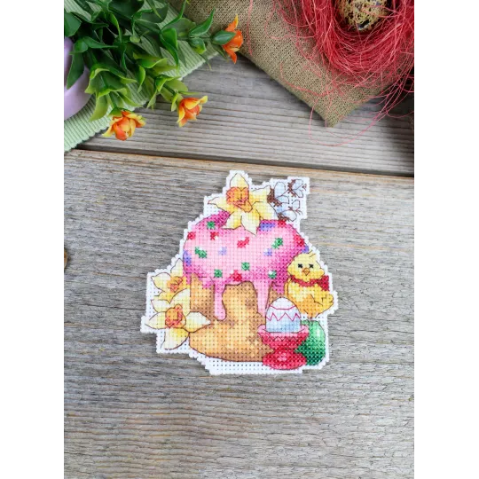 Cross stitch kit "Easter cake with glaze" 10x9 cm SR-1172