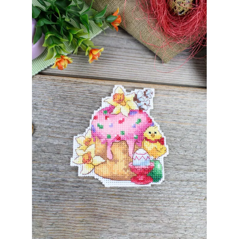 Cross stitch kit "Easter cake with glaze" 10x9 cm SR-1172