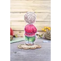 Kreuzstich-Set „Junge mit Osterkorb“ 13x5 cm SR-1171