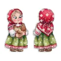 Cross Stitch Kit "Girl с курицей" 12x7 см SR-1170