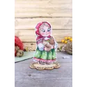 Kit de point de croix "fille avec un poulet" 12x7 cm SR-1170