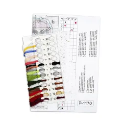 Kreuzstich-Set "Mädchen mit Huhn" 12x7 cm SR-1170