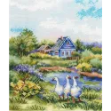 Cross stitch kit "Summer in the village" 20x16 cm SNV-917