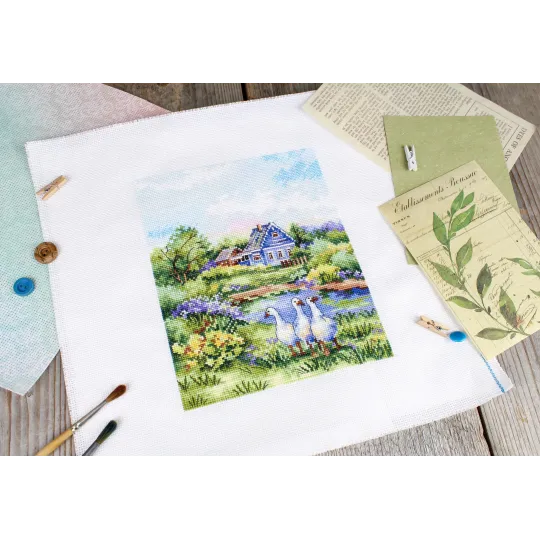 Cross stitch kit "Summer in the village" 20x16 cm SNV-917