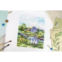 Cross stitch kit "Summer in the village" 20x16 cm SNV-917