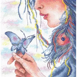 Набор для вышивания крестиком "Моя душа" 20x20 см SNV-907