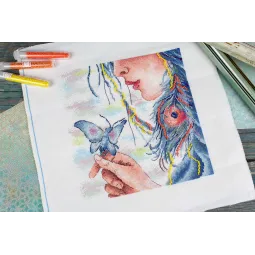 Cross stitch kit "My soul" 20x20 cm SNV-907