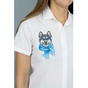 Water-soluble canvas cross stitch kit "Funny Husky" 15x8 cm SV-1035