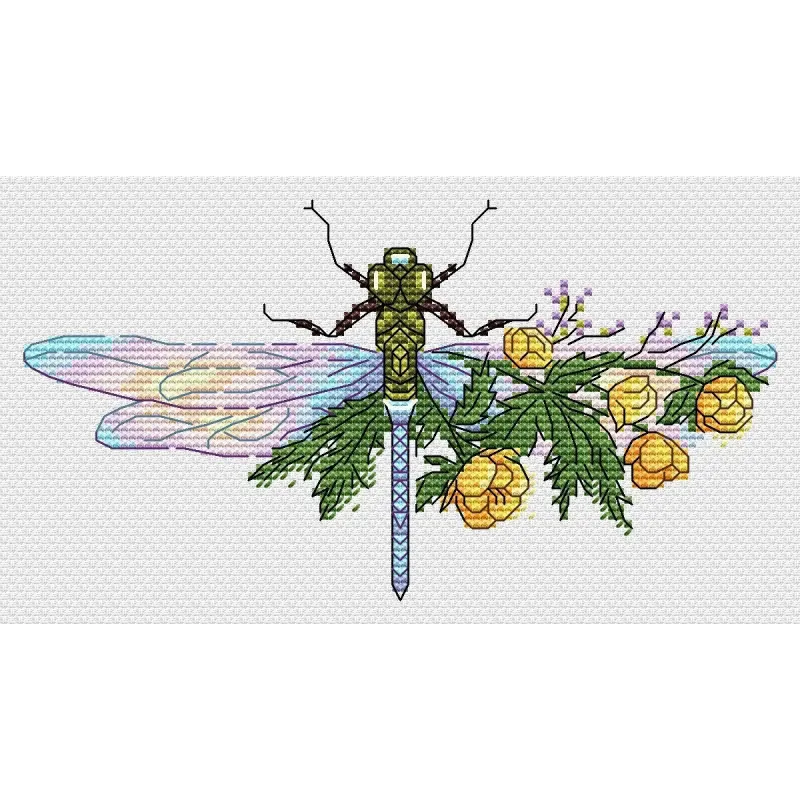 Cross stitch kit "Flower dragonfly" 9x17 cm SV-1034