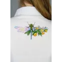 Water-soluble canvas cross stitch kit "Flower dragonfly" 9x17 cm SV-1034