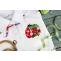 Water-soluble canvas cross stitch kit "Flower ladybug" 9x9 cm SV-1033 Water-soluble canvas cross stitch kit "Flower ladybug" 9x9 cm SV-1033