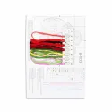 Water-soluble canvas cross stitch kit "Flower ladybug" 9x9 cm SV-1033 Water-soluble canvas cross stitch kit "Flower ladybug" 9x9 cm SV-1033