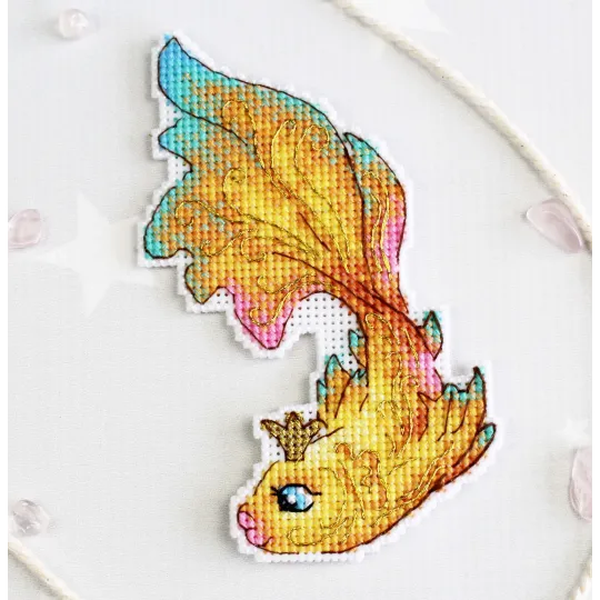 Kit de point de croix "Faites un vœu" 12x8 cm SR-898