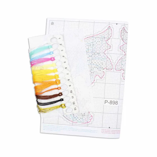 Kit de point de croix "Faites un vœu" 12x8 cm SR-898