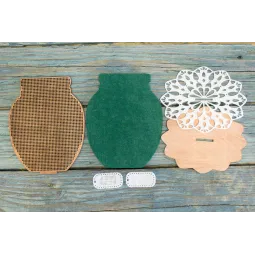 Вышивка крестом на деревянной основе "Летний урожай" 13*12*9 см SO-116