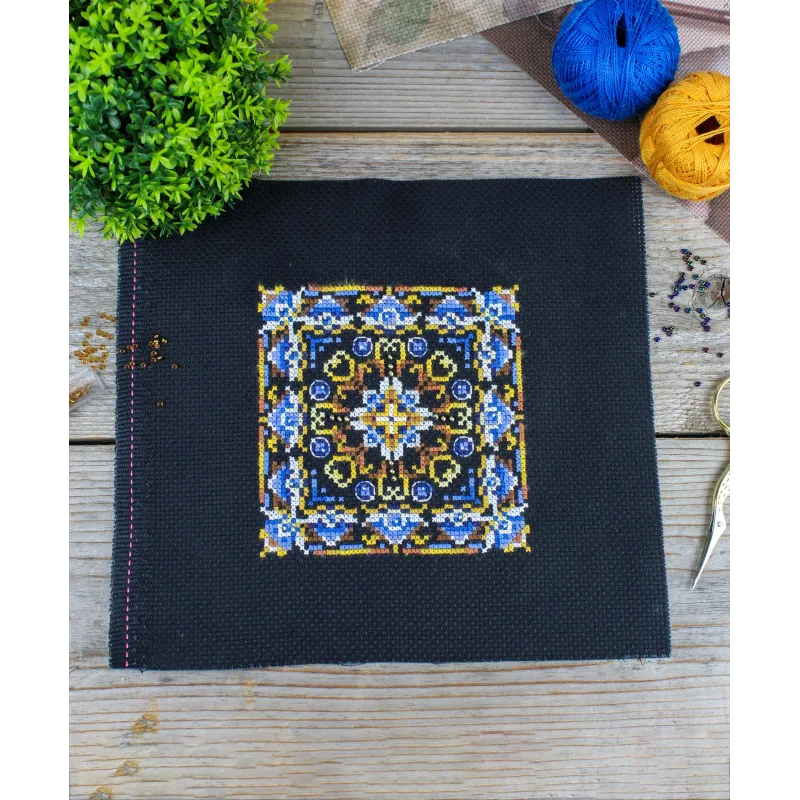 Cross stitch kit "Persian Motifs. Pattern 4" 11x11 cm SNV-974