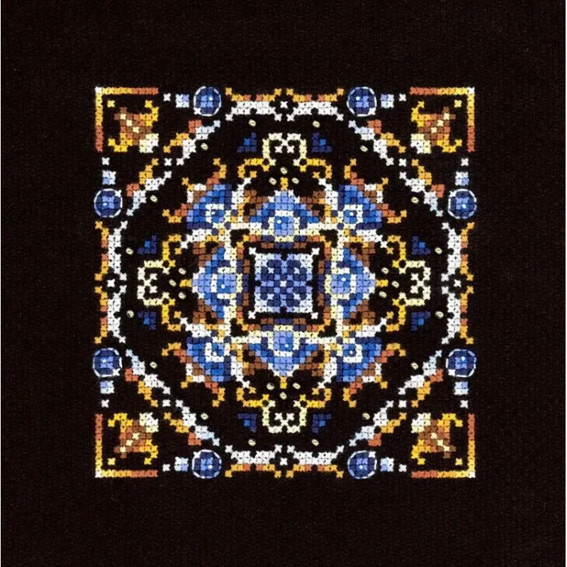 Cross stitch kit "Persian Motifs. Pattern 2" 11x11 cm SNV-968