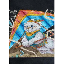 Kryželiu siuvinėjimo rinkinys "Pirmasis skrydis" 15x20 cm SNV-958