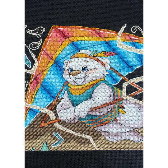 Cross stitch kit "First flight" 15x20 cm SNV-958