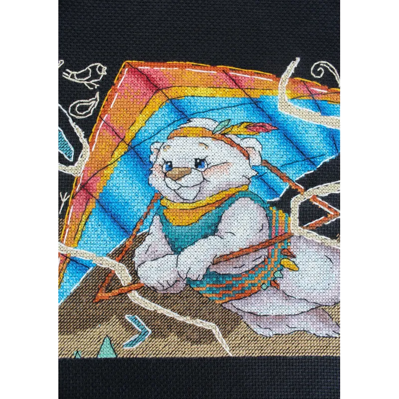 Cross stitch kit "First flight" 15x20 cm SNV-958