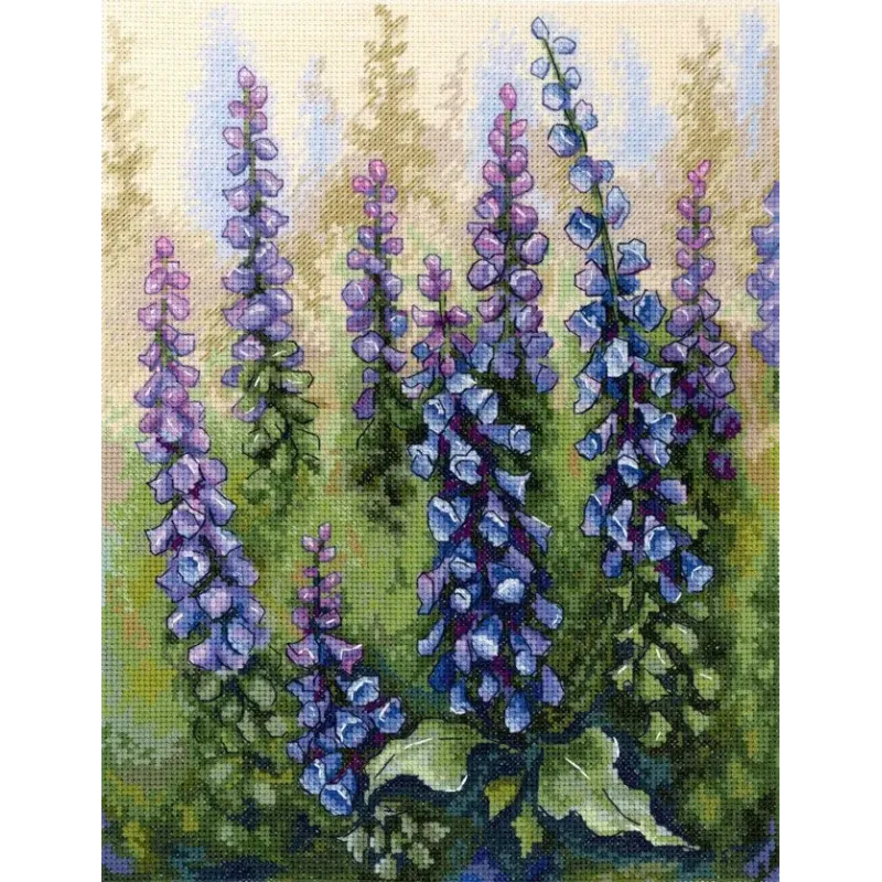 Cross stitch kit "Unusual foxglove" 27x20 cm SNV-909