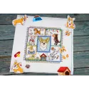 Cross stitch kit "Sampler. Puppy Joy" 20x20 cm SNV-895