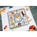 Cross stitch kit "Sampler. Puppy Joy" 20x20 cm SNV-895