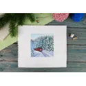 Cross stitch kit "Through the winter forest" 11x11 cm SM-988