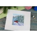 Cross stitch kit "Through the winter forest" 11x11 cm SM-988