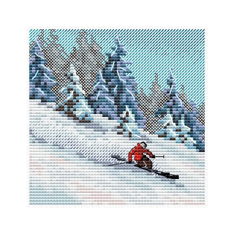 Cross stitch kit "On the mountainside" 11x11 cm SM-987