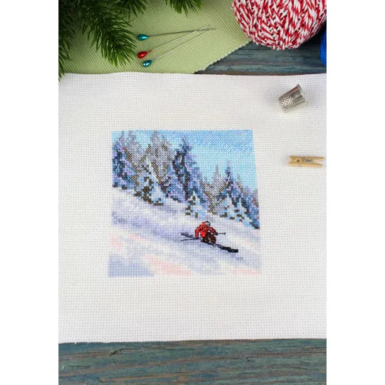 Cross stitch kit "On the mountainside" 11x11 cm SM-987