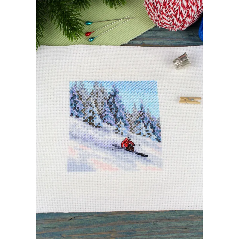 Cross stitch kit "On the mountainside" 11x11 cm SM-987