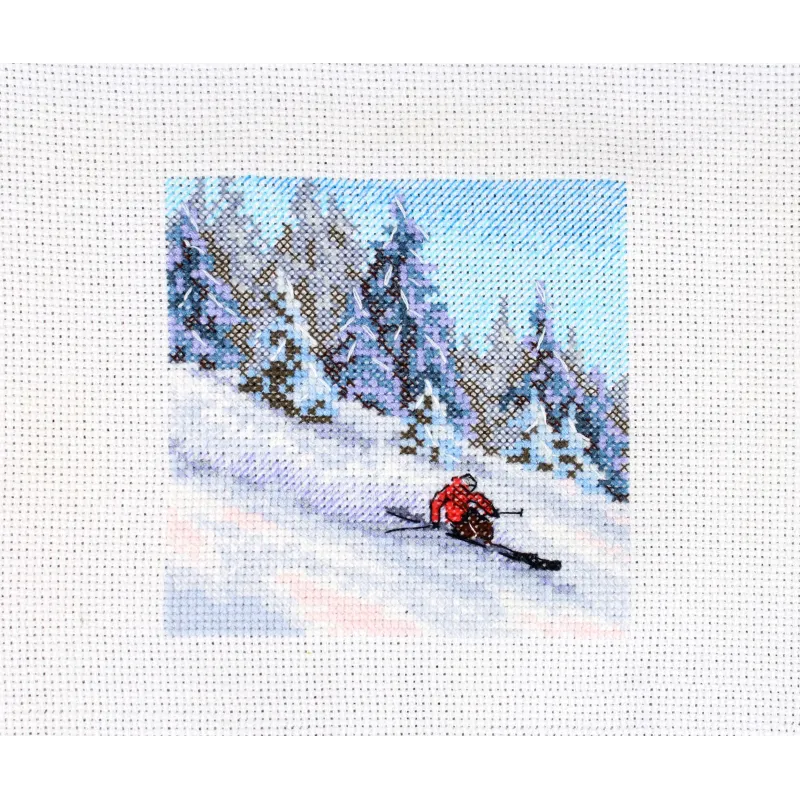 Cross stitch kit "On the mountainside" 11x11 cm SM-987