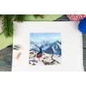 Cross stitch kit "Mountain trip" 11x11 cm SM-986