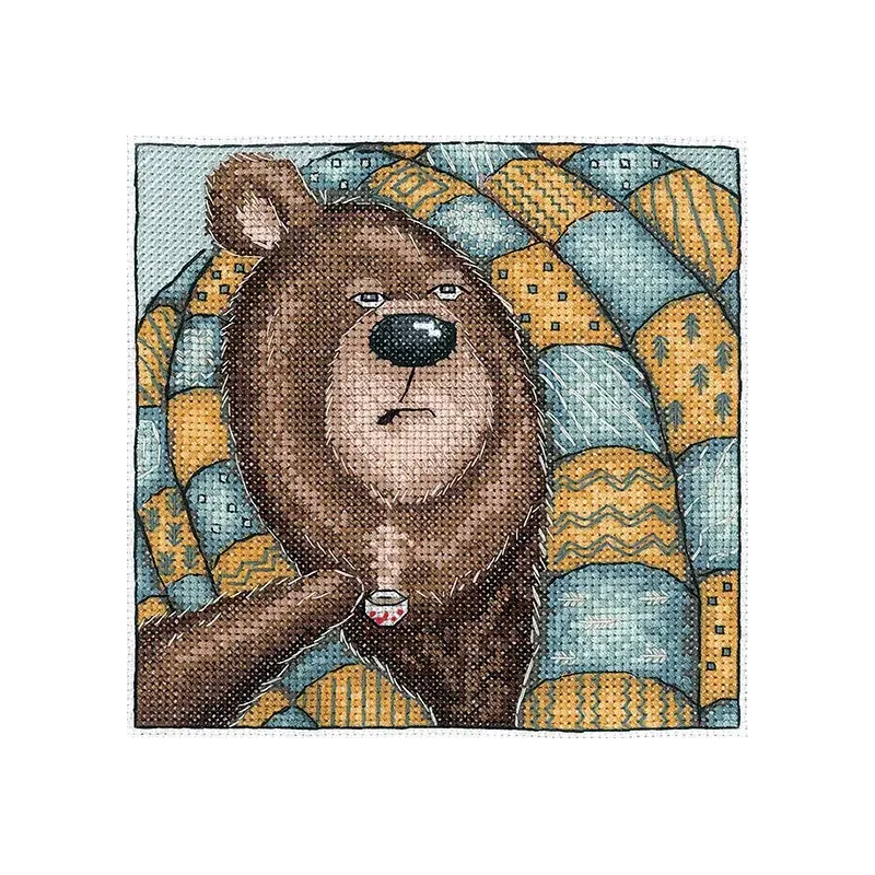 Cross stitch kit "Good morning!" 14,5x14 cm SAND-44